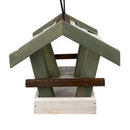 FUTTERHAUS mit weißem Dach Vogelhaus Futterhaus Futterstelle Futterplatz Wildvögel Garten Vogel