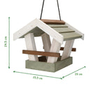 FUTTERHAUS mit grünem Dach Vogelhaus Futterhaus Futterstelle Futterplatz Wildvögel Garten Vogel