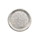 Aluminium-Tablett dekoratives, indisches Design silber