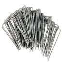 Metall Erdanker Spieße in U-Form 100 Stk. Befestigungsanker für Unkrautvlies Maulwurfnetz Maulwurfgitter 15cm x 8cm