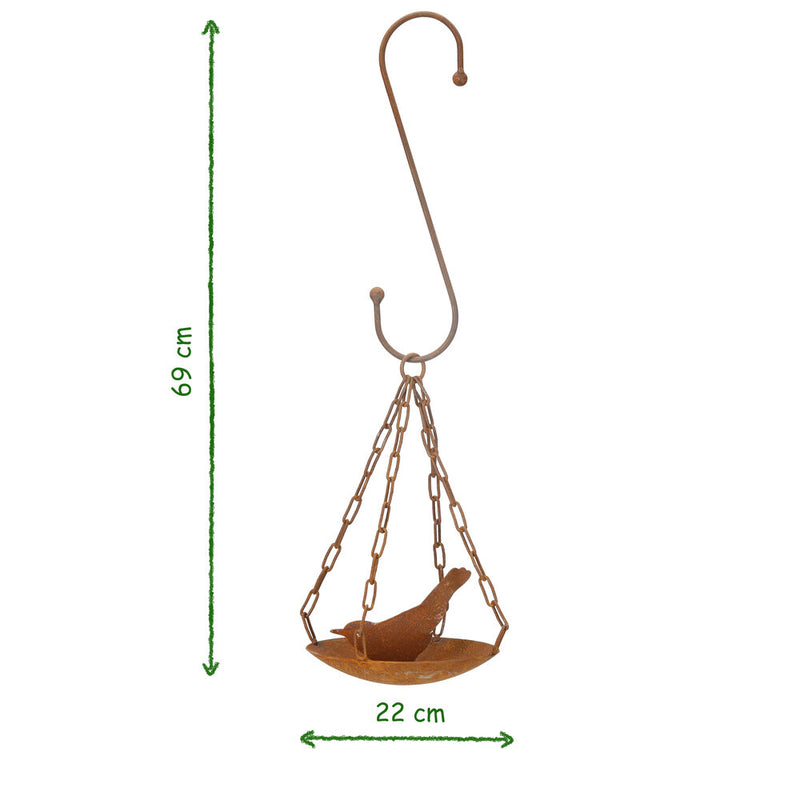 S-Haken für Futterstation Vogeltränke Vogel Metall Rost zum Aufhängen Futterstelle Wildvögel