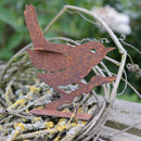 Gartendeko Vogel Piepmatz Baumtier Metall Rost Deko