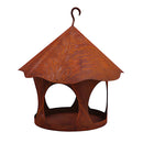 Vogelhaus Futterstation Vogelfutter zum Aufhängen Metall Rost Deko Durchmesser 28cm