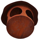 Vogelhaus Futterstation Vogelfutter zum Aufhängen Metall Rost Deko Durchmesser 28cm