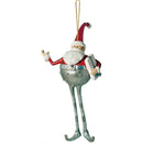 Weihnachtsmann Gabenträger Weihnachten Baumschmuck Figur Deko Anhänger Ornament Christbaumschmuck 18  cm Silber-rot mit Geschenk