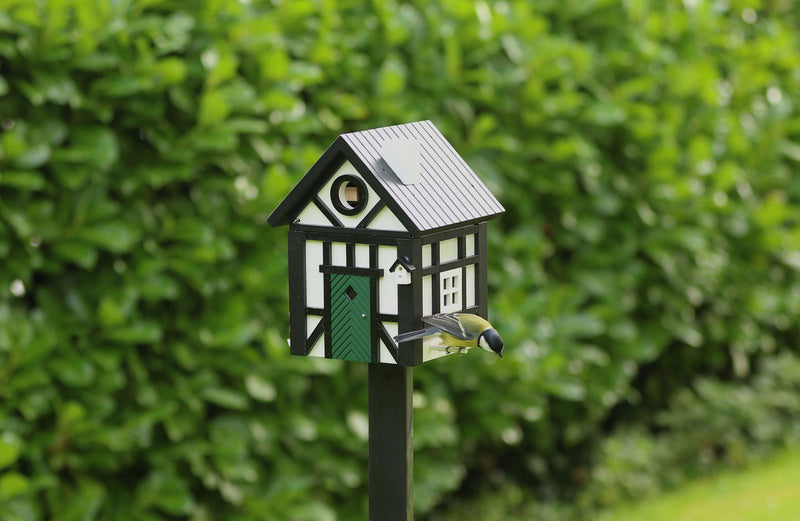 MULTIHOLK Vogelhaus Futterhaus und Nistkasten Futterstelle Futterplatz Wildvögel Garten Vogel