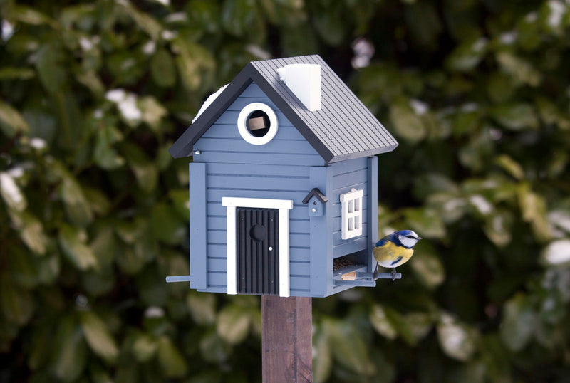 MULTIHOLK Vogelhaus Futterhaus und Nistkasten Futterstelle Futterplatz Wildvögel Garten Vogel