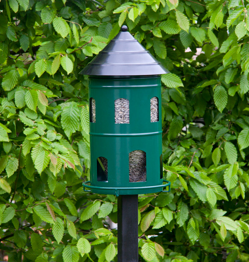 FUTTERSTATION GIGANT XXL Vogelhaus Futterhaus Futtersilo Futterturm Futtersäule Futterstelle Futterplatz Wildvögel Garten Vogel