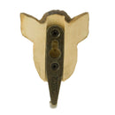 KLEIDERHAKEN WILDSCHWEIN Garderobe Wandhaken massiv Landhaus Vintage handgeschnitzt und handbemalt Holz und Metall-Haken 11cm hoch