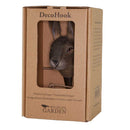 KLEIDERHAKEN HASE Garderobe Wandhaken massiv Landhaus Vintage handgeschnitzt und handbemalt Holz und Metall-Haken mindestens 11cm hoch