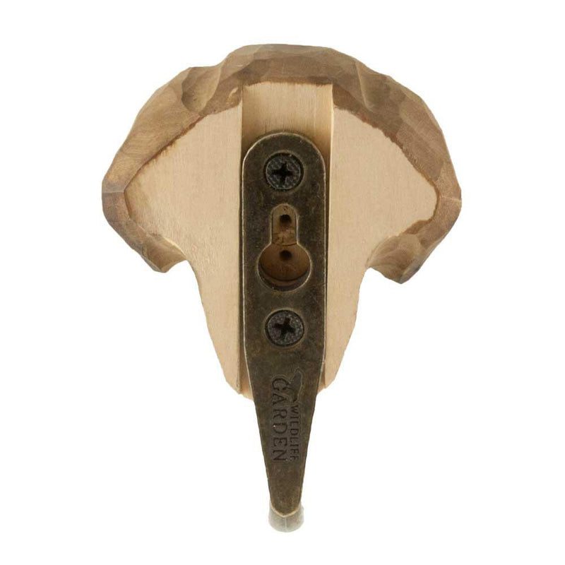 KLEIDERHAKEN HUND Garderobe Wandhaken massiv Landhaus Vintage handgeschnitzt und handbemalt Holz und Metall-Haken mindestens 11cm hoch