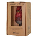 KLEIDERHAKEN verschiedene Tiere Garderobe Wandhaken massiv Landhaus Vintage handgeschnitzt und handbemalt Holz und Metall-Haken mindestens 11cm hoch