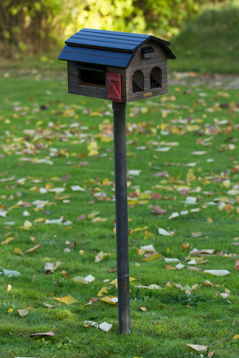 METALLPFAHL Montagepfahl Metallpfosten Pfosten dreiteilig schwarz 125cm lang Befestigung Vogelhaus Futterscheune Wildvögel Garten Nistkasten Futterhaus Futterstelle