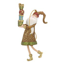 Christbaumschmuck Figur Weihnachtsmann Gabenträger Hänger braun-gold 15 cm