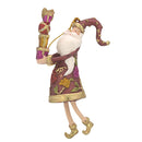 Christbaumschmuck Figur Weihnachtsmann Gabenträger Hänger weinrot-grün-gold 14 cm