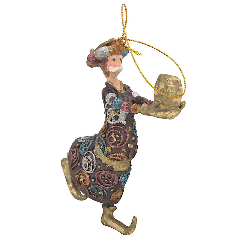 Christbaumschmuck Figur Wesir Geschenk Hänger Baumschmuck braun-gold 13 cm