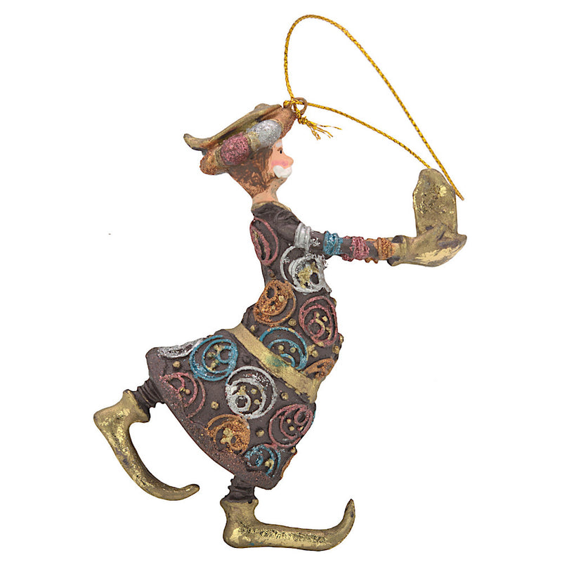 Christbaumschmuck Figur Wesir Geschenk Hänger Baumschmuck braun-gold 13 cm