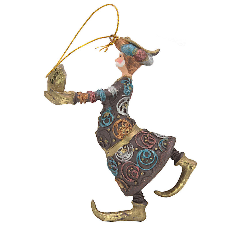 Christbaumschmuck Figur Wesir Geschenk Hänger Baumschmuck braun-gold 13 cm