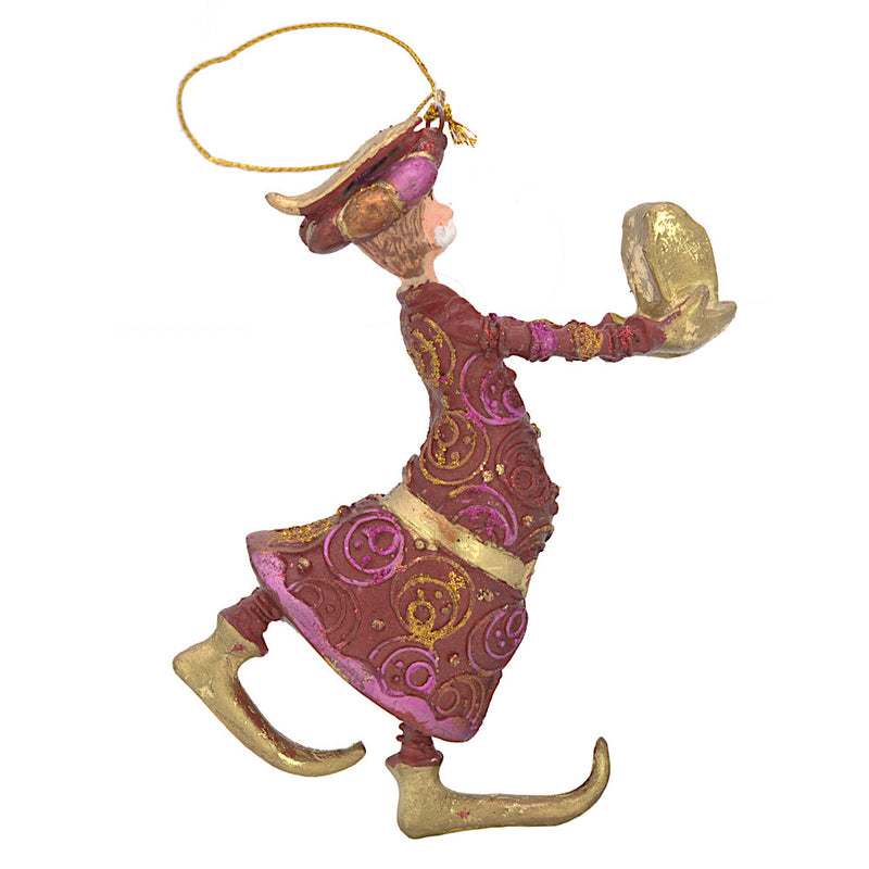 Christbaumschmuck Figur Wesir Geschenk Hänger Baumschmuck rot-pink 13 cm