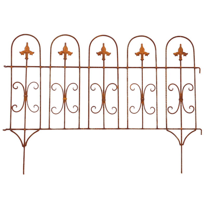 Beetzaun Gartenzaun Rankhilfe WINDSOR Metall nit Edelrost Deko H:58 cm x L:81cm
