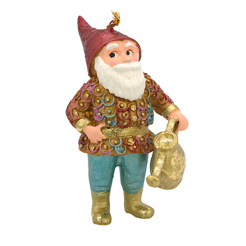 Hänger Baumschmuck Figur Gartenzwerg mit Gießkanne Ostern Frühling Weihnachten 11 cm