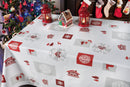 Wachstuchtischdecke PVC "Christmas Dream" Weihnachten grau rot 1,4m Br. Meterware