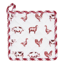 Ofenlappen Topflappen hitzebeständig gefüttert aus Baumwolle Küche Backofen Maße: Länge: 20 cm, Breite: 20 cm COUNTRY LIFE ANIMALS