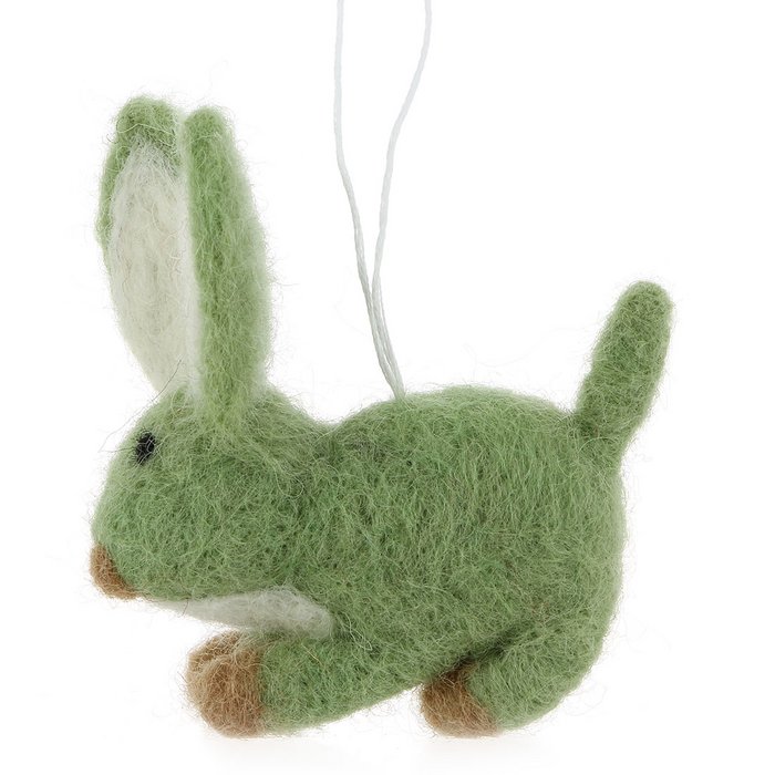 Deko Hänger aus Filz Hase Ostern Osterhase in verschiedenen Farben fairtrade weich 8cm breit leicht und unzerbrechlich