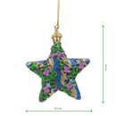 Christbaumschmuck Baumschmuck Stern Weihnachtsbaum Weihnachten Hänger Ranken dunkelblau 9cm