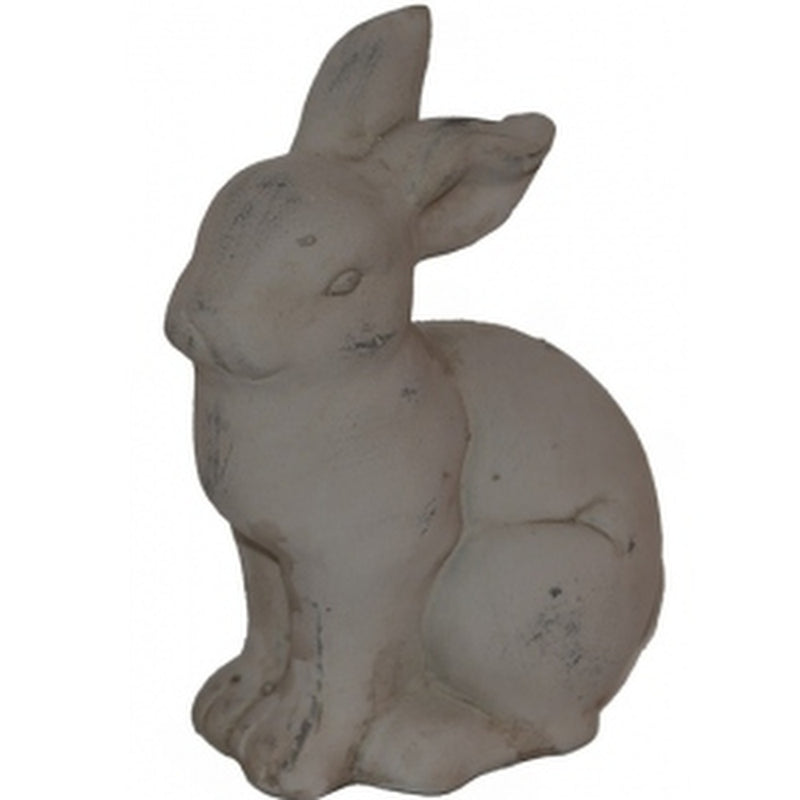 Dekoration zu Ostern Gartendeko Hase Figur aus Keramik Vintage Osterdeko Osterhase grau in drei Größen