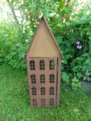 Gartendeko Haus in 3 Größen Laterne Gartenlicht zum Stellen Metall Rost Deko