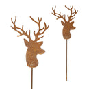 Rost Deko Stecker Hirsch mit Geweih Bodenstecker Gartendeko Stab Edelrost Beetstecker 66cm hoch