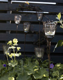 1 Stück Kerzenhalter 99 cm Gesamthöhe Metall Deko Outdoor-Kerzen Gartendeko Stab mit Glashalter fairtrade Handmade