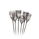 1 Stück Kerzenhalter 99 cm Gesamthöhe Metall Deko Outdoor-Kerzen Gartendeko Stab mit Glashalter fairtrade Handmade