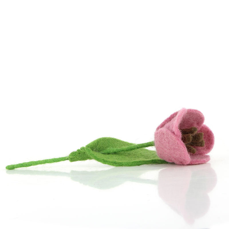 Blume Tulpe in drei Farben zur Auswahl aus Filz Ostern biegsam Fairtrade weich 23 cm hoch leicht und unzerbrechlich