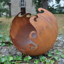 Gartendeko Kugel zum Bepflanzen Metall Rost Deko Gartenkugel Feuerschale Schale 30cm