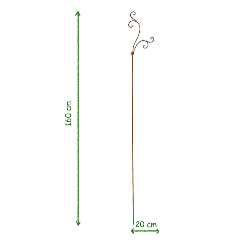 Rost Deko Rankstab Orchidee 160 cm Gartendeko Edelrost Beetstecker