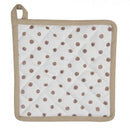 Ofenlappen Topflappen HASE Osterhase beige/weiß hitzebeständig gefüttert aus Baumwolle Küche Backofen Maße: Länge: 20 cm, Breite: 20 cm