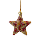 Christbaumschmuck Baumschmuck Stern Weihnachtsbaum Weihnachten Hänger Ranken altrosa gold 9cm