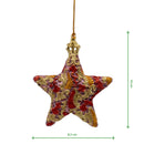 Christbaumschmuck Baumschmuck Stern Weihnachtsbaum Weihnachten Hänger Ranken altrosa gold 9cm