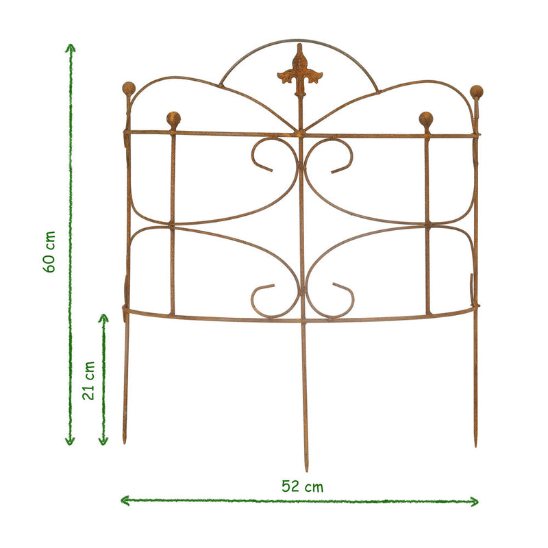 Staudenhalter Staudenbinder rund 2-teilig bodennah Rankhilfe Ø50cm Eisen Rost