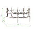 Staudenhalter Staudenbinder halbrund Rankhilfe 70cm breit Eisen braun