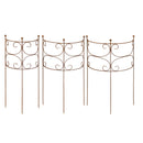 Rankgitter Staudenbinder Rankgerüst halbrund Edelrost 100 cm hoch in drei Größen