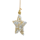 Christbaumschmuck Baumschmuck Stern Weihnachtsbaum Weihnachten Hänger Ranken creme-weiß silber gold 9cm