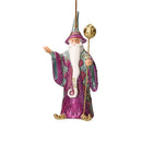 Zauberer Hexer Weihnachten Baumschmuck Figur Deko Hänger Christbaumschmuck 12 cm türkis-pink
