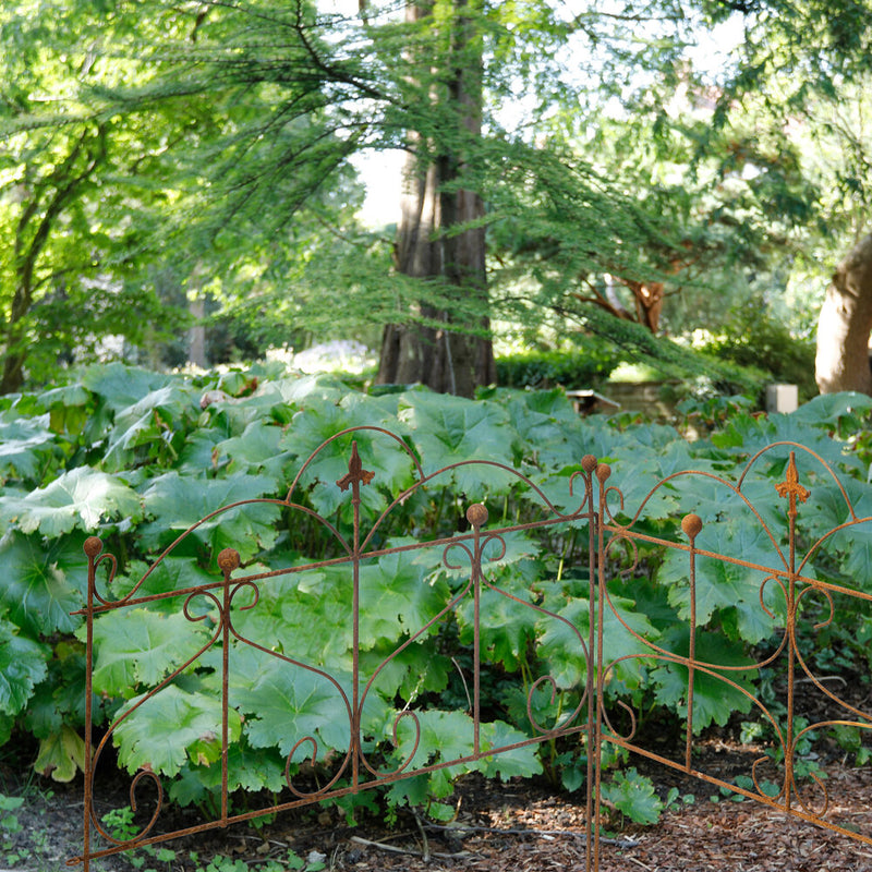 Beetzaun Gartenzaun Rankhilfe Herz Eisen Rost Deko H:50 cm x L:60cm